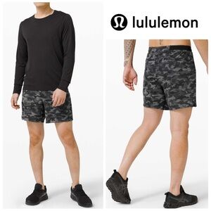 Lululemon Surge Short *Liner 6" in Variegated Mesh Camo Black